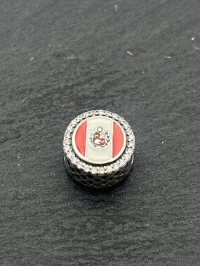 Pandora Peru Flag Bead Charm Sterling Silver Jewelry